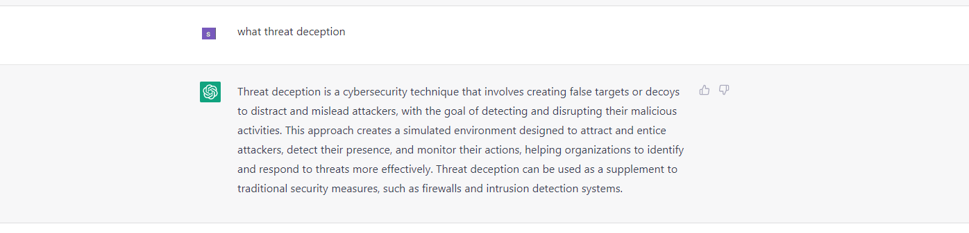 Threat Deception Chatgpt