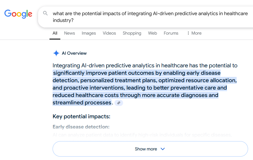 Analytics in Healthcare Industry
